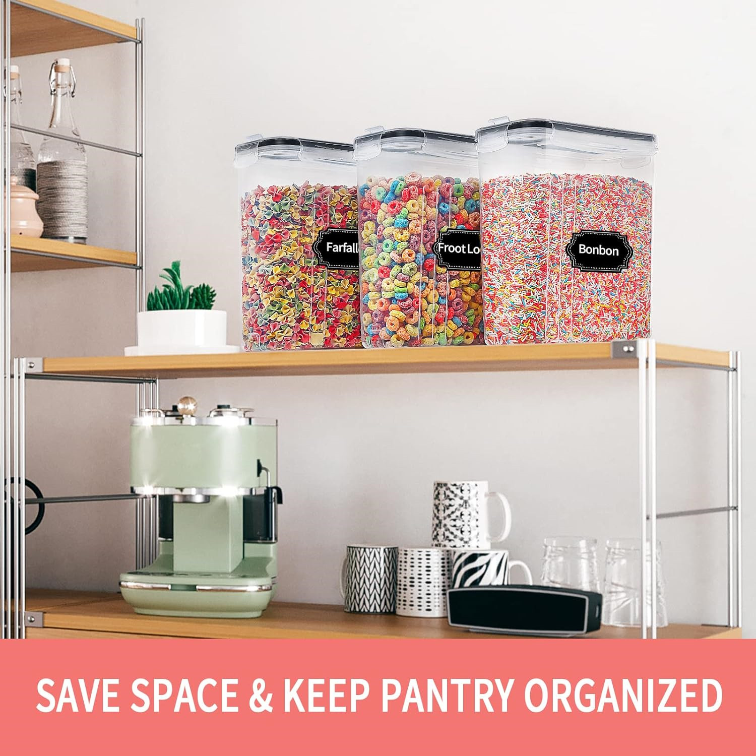 Food Storage Labels - Recipientes de armazenamento de cereais de
