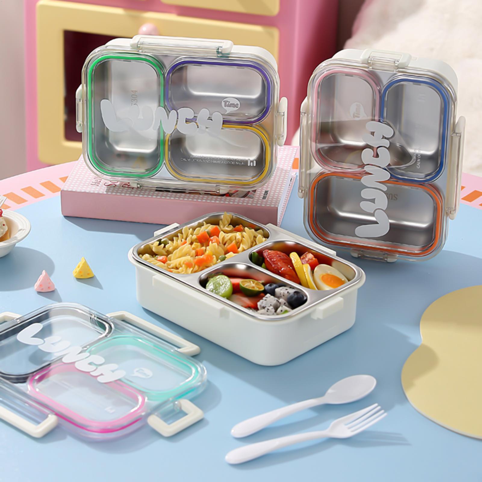 Food Storage With Dividers - Marmita de Aço Inoxidável Dividida e