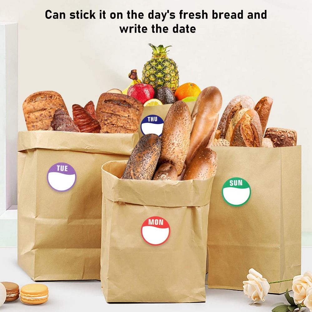 Food Storage Labels - Novos Adesivos de Papel para Semana,