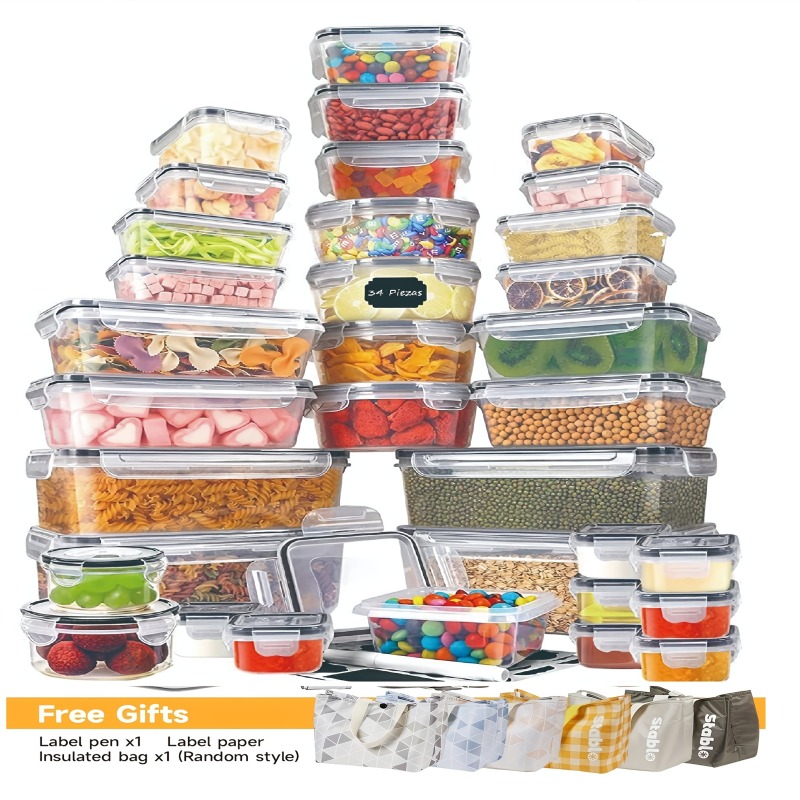 Food Storage Labels - Conjunto de Armazenamento de Alimentos Sem