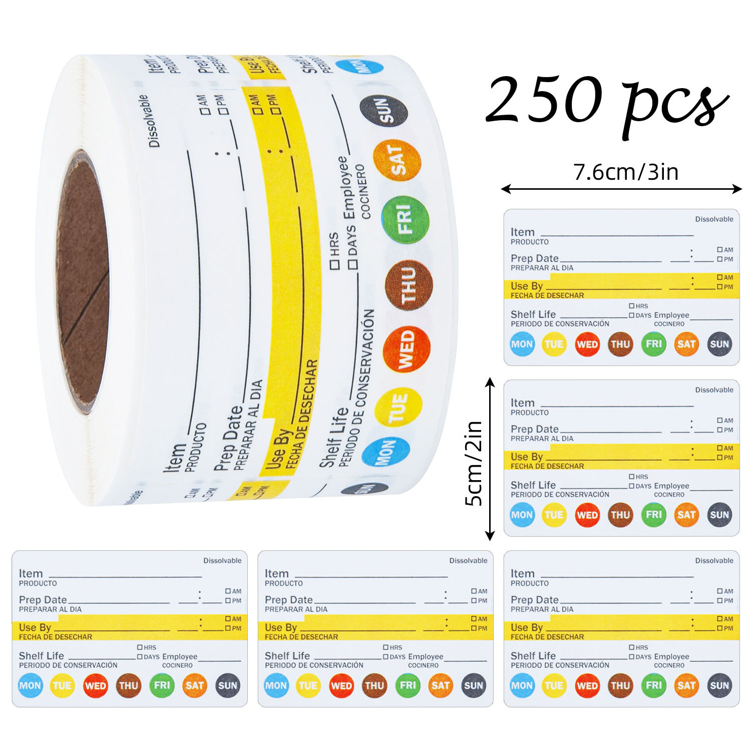 250 Etiquetas Adesivas Imperme - Food Storage Labels avaliação e preço