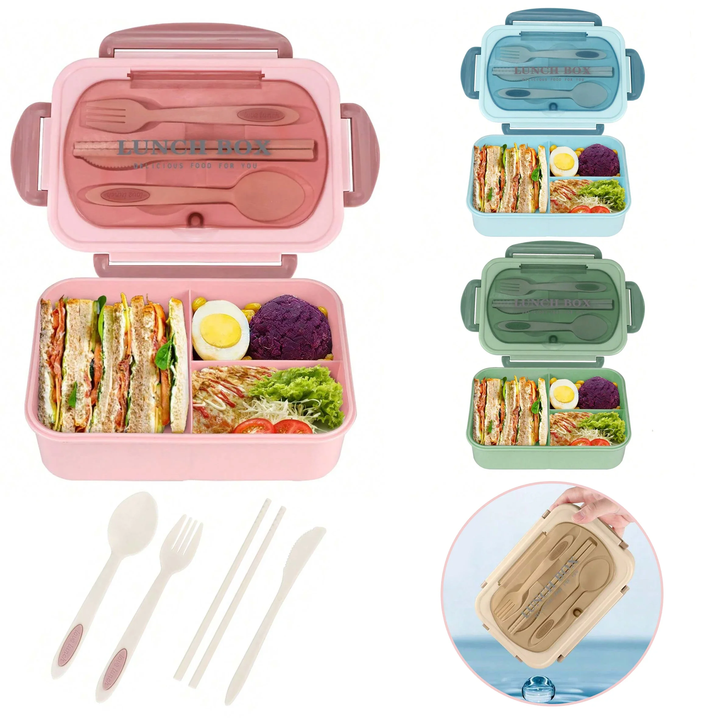 Marmita adulta com 3 compartim - Food Storage Oven Safe avaliação e preço