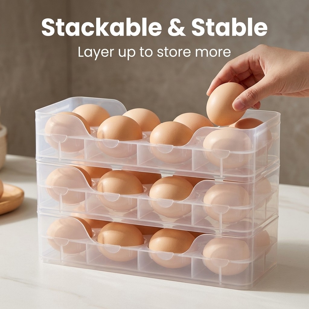 Organizador de Ovos Empilhável - Food Storage With Dividers avaliação e preço