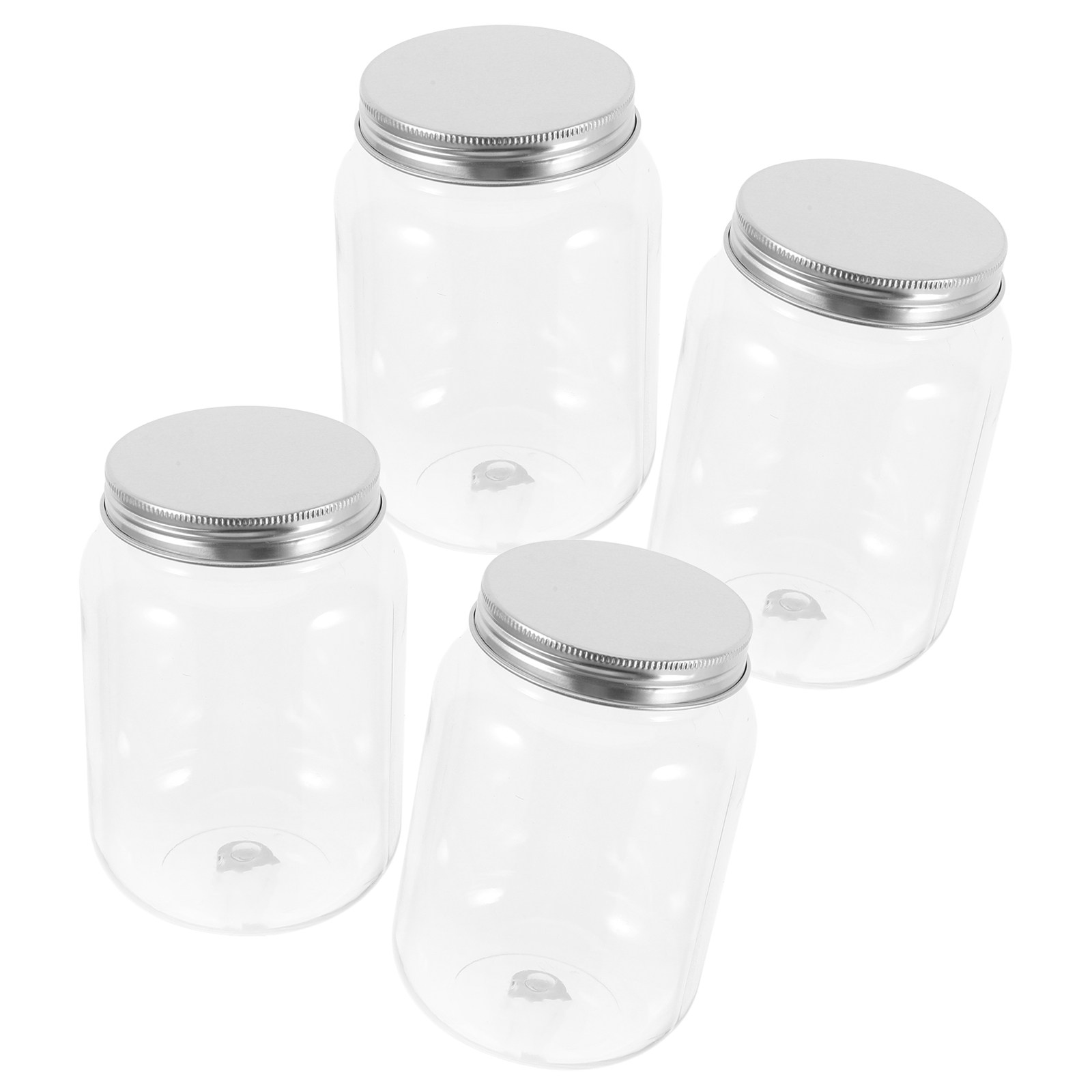 4 potes de plástico transparen - Food Storage Containers avaliação e preço