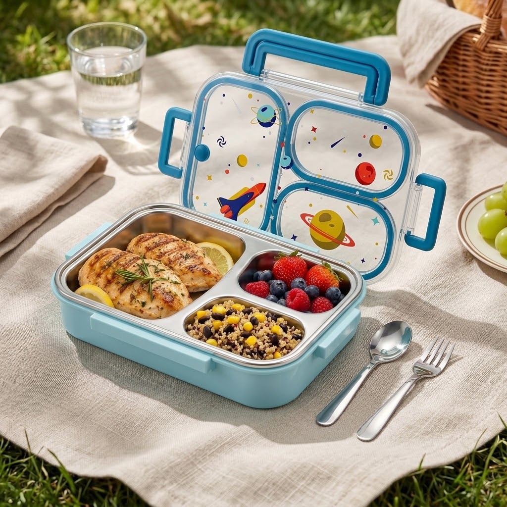 Marmita infantil de 900ml, fof - Food Storage Oven Safe avaliação e preço